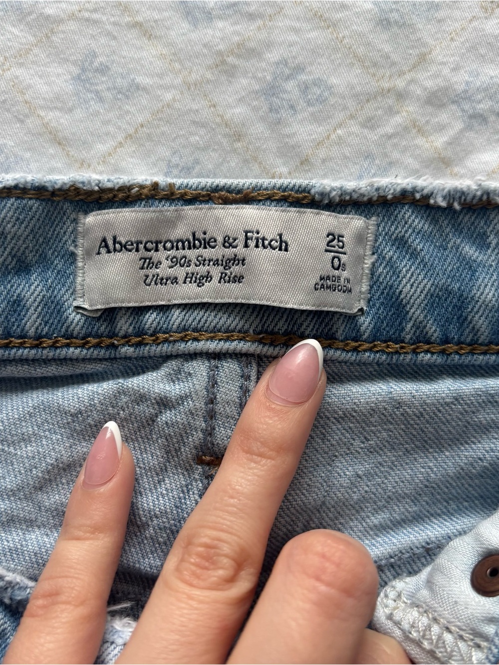 Abercrombie & Fitch Light Blue Straight Leg High Rise Jeans